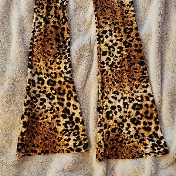 Leopard Flare Boho Pants - Picture 3 of 12